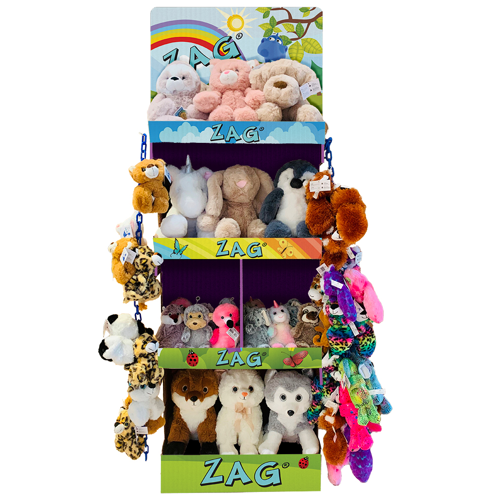 Image Kit - Zag Floor Pop-up Display with 129 Plush Toys, display included